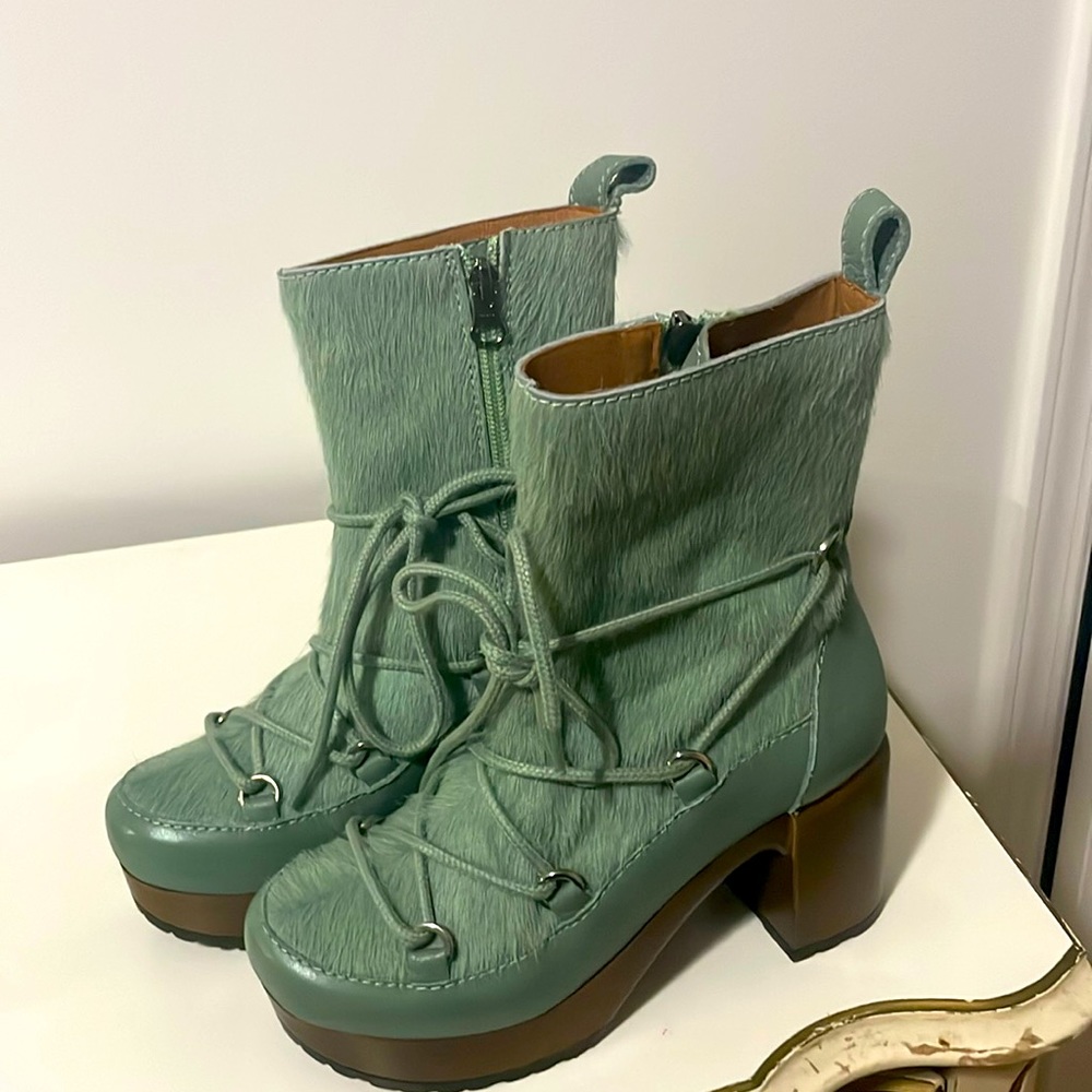 CALOU Stockholm Mint green boots . Brand new without box. Super cute and unique.